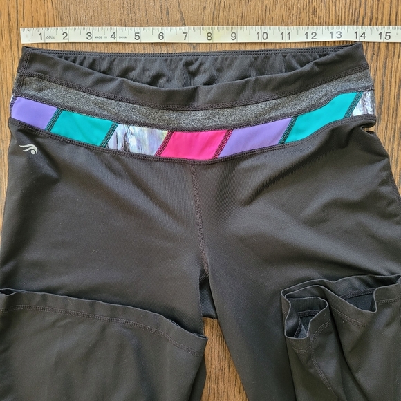 Ideology Black Active Wear Mid-rise Workout Yoga Pants Size Women's Medium - Picture 6 of 10